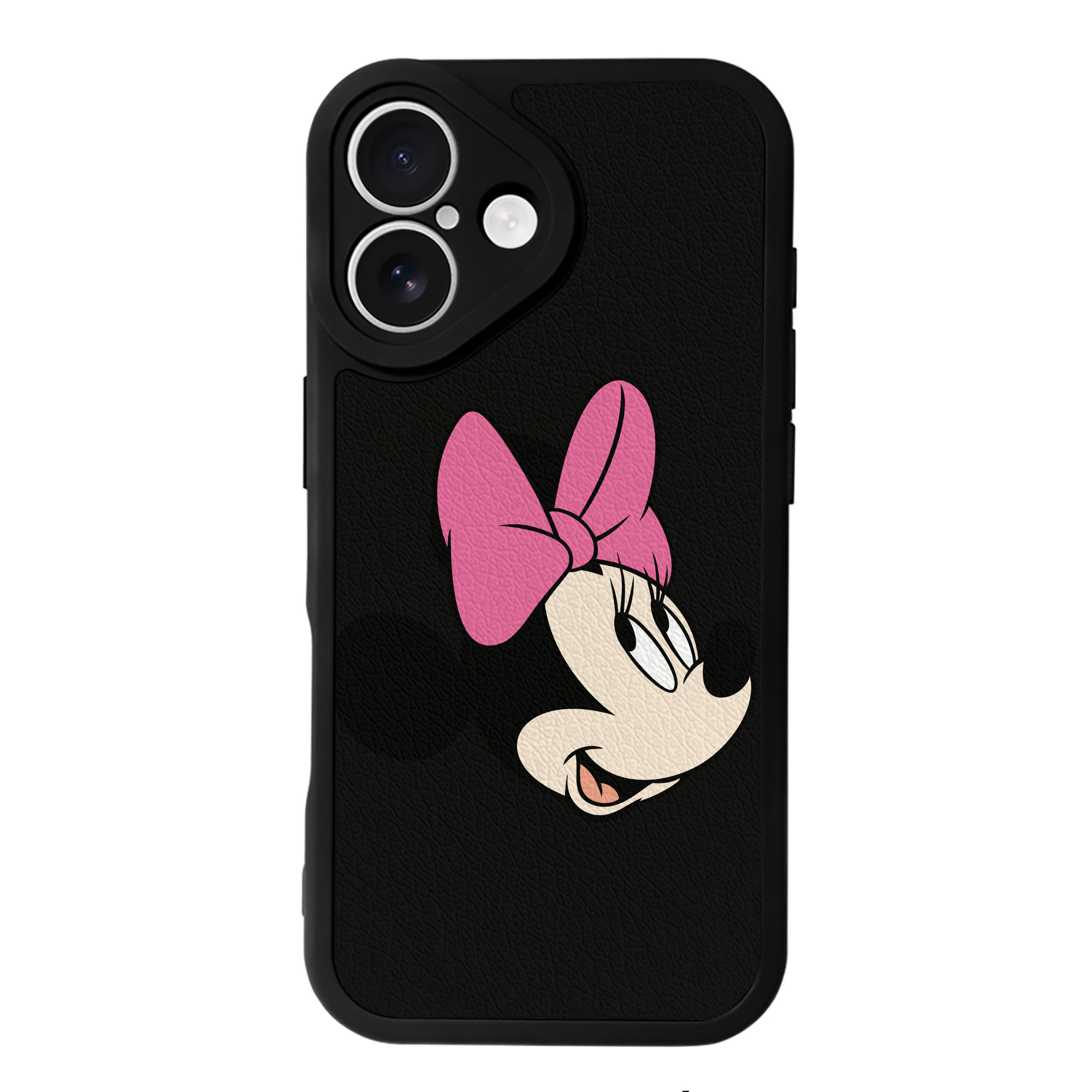 （画像用） ミッキーマウス Mickey Mouse 【iPhone 16シリーズ対応】シリコンスマホケース（レザー調） 材質：シリコン